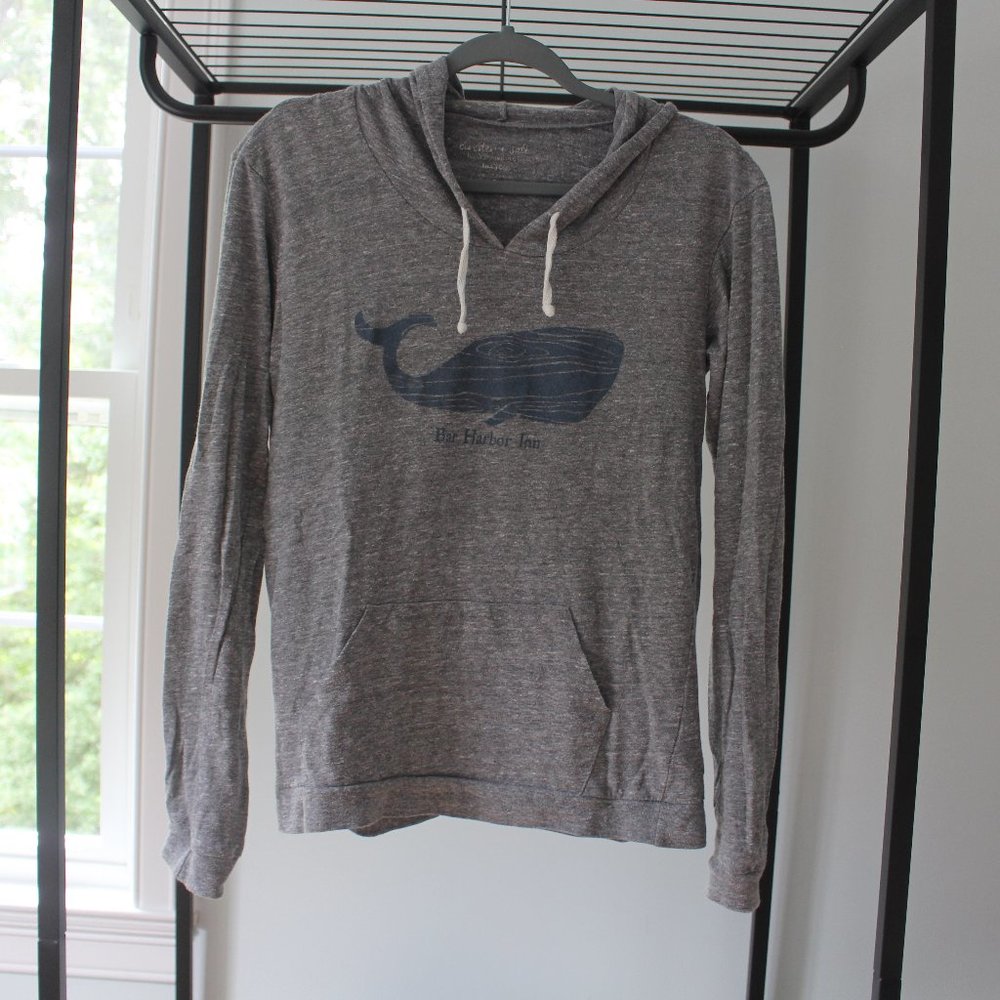 Bar Harbor Inn Whale Print Hooded Top